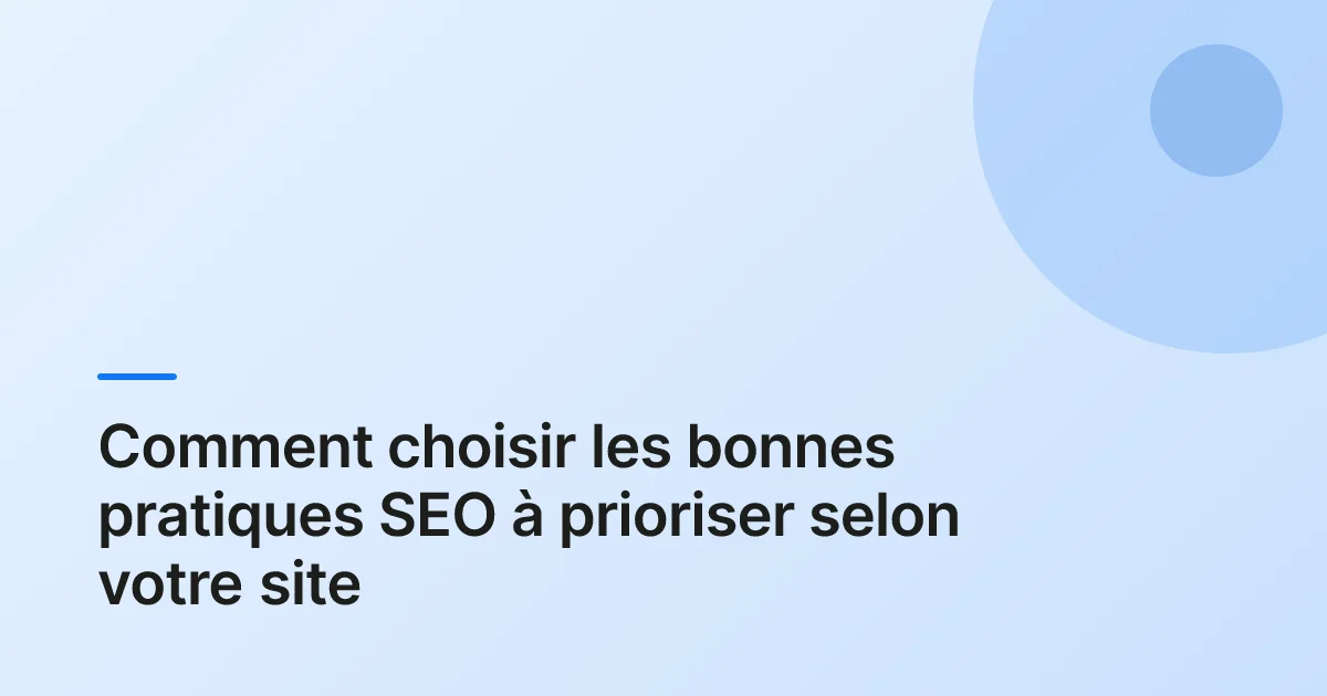 bonnes pratiques seo summary