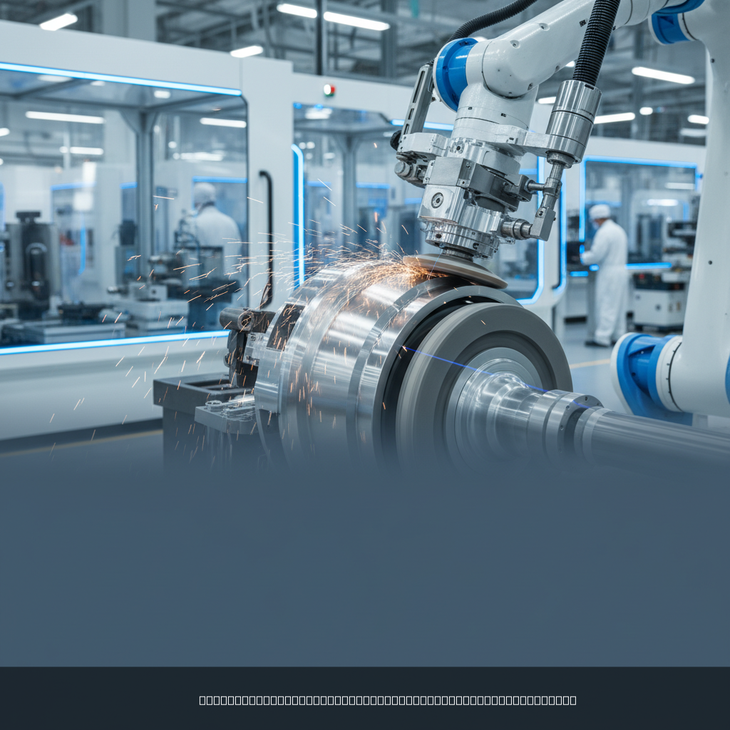 CNC machined aluminum part undergoing surface finishing precision manufacturing process in a modern facility