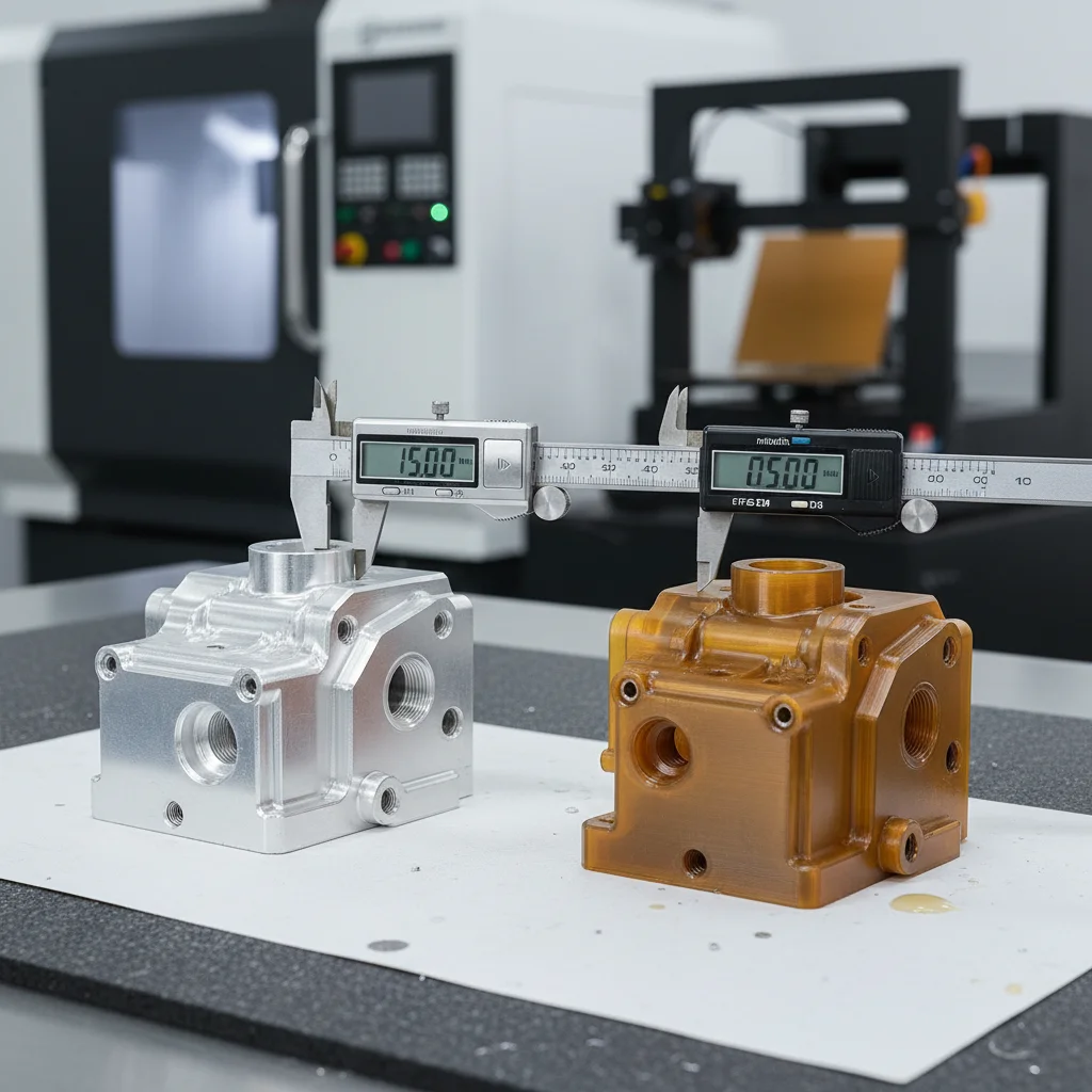 Comparison of CNC machined and SLA prototype parts used in rapid prototyping precision engineering