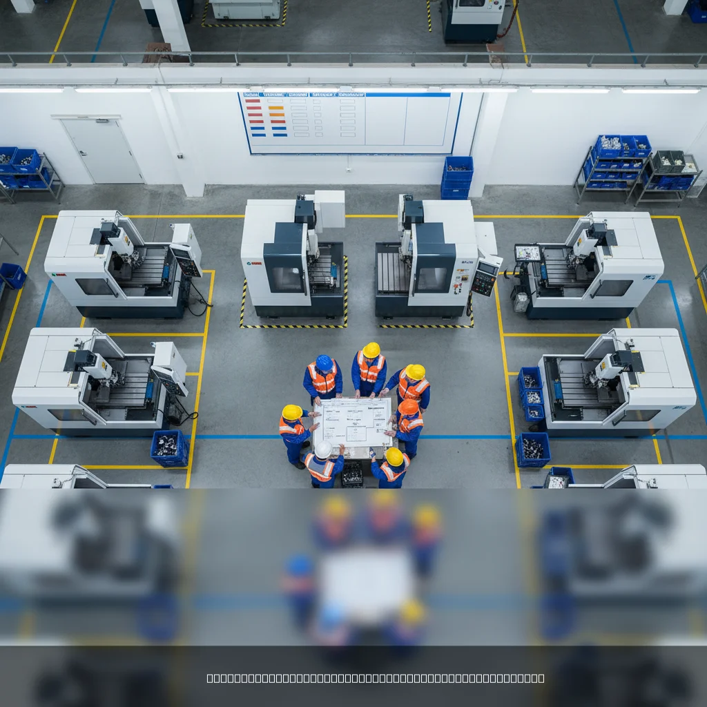 lean manufacturing production costs reduction on organized CNC machining production floor lean manufacturing production costs reduction on organized CNC machining production floor