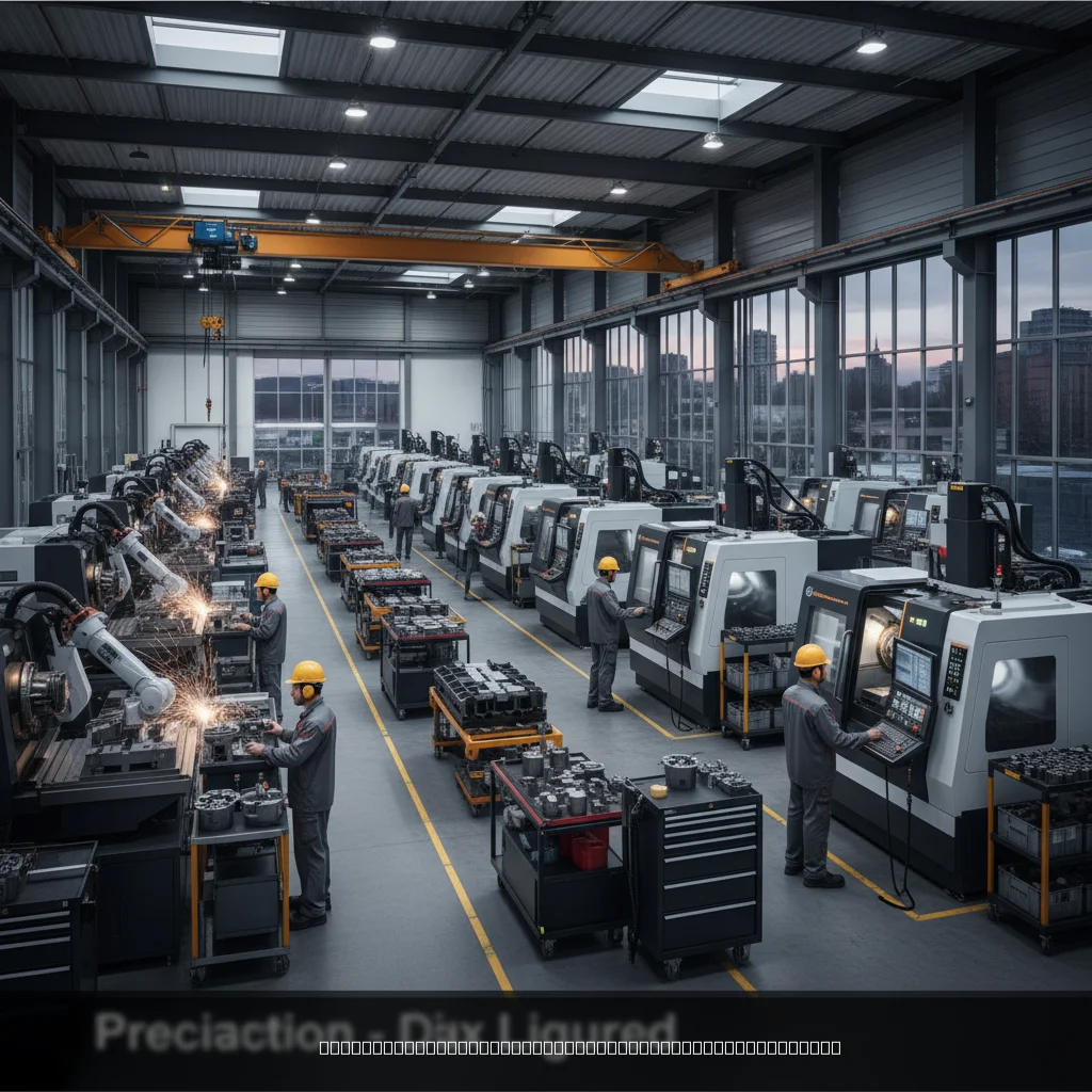 scaling manufacturing operations in a modern CNC precision manufacturing facility with automated production lines