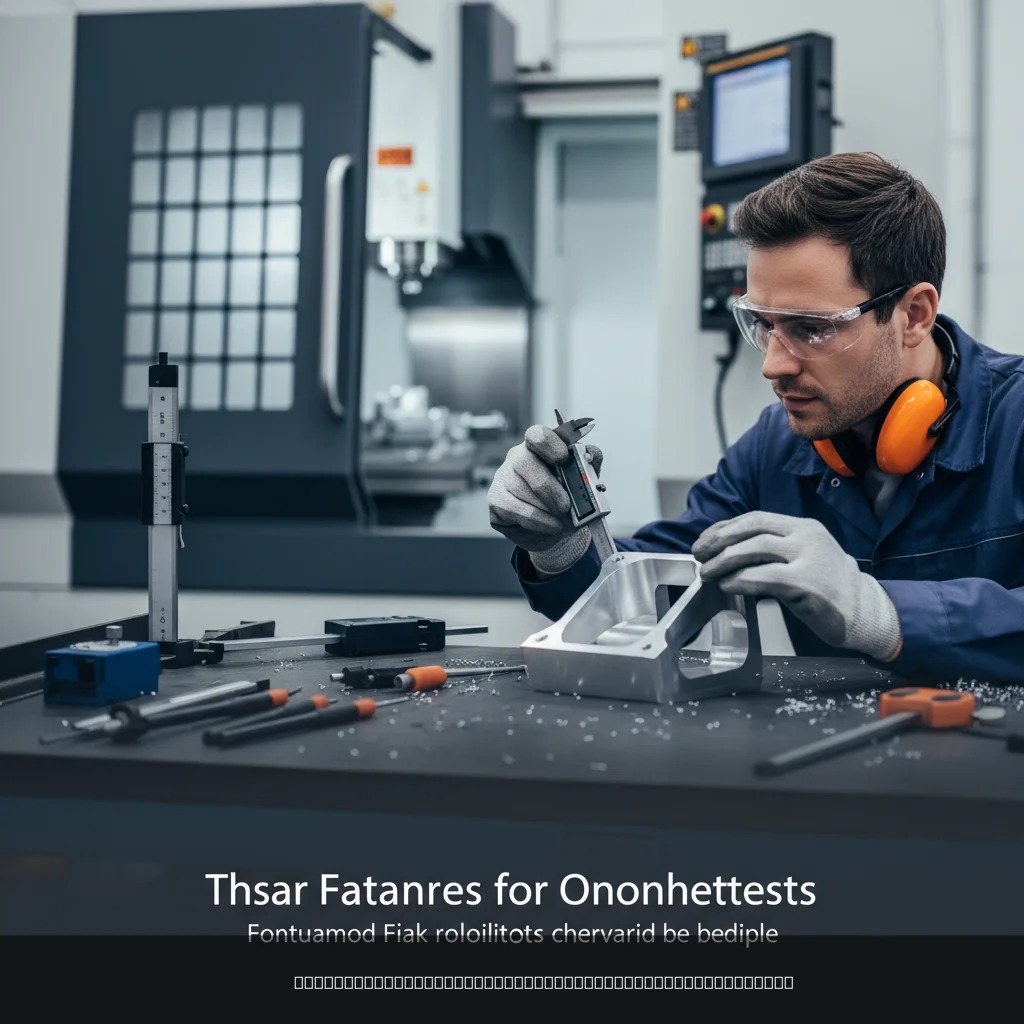 CNC machinist inspecting precision part to reduce scrap rates machining operations