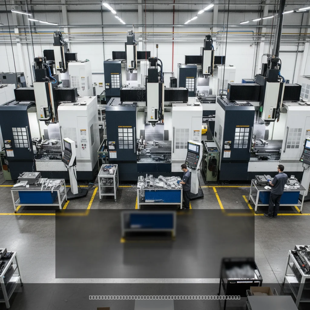CNC machining workshop demonstrating cost-effective custom manufacturing with 5-axis machines