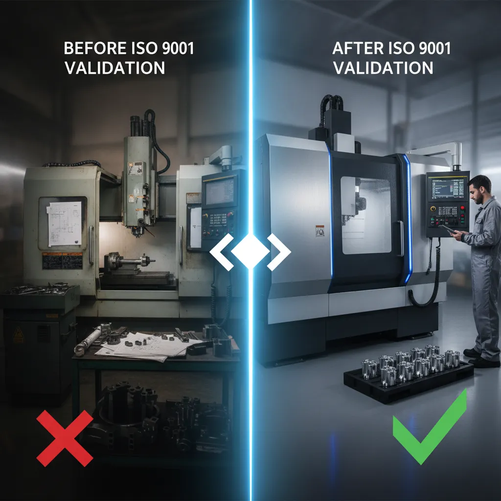 validate CNC machine capability ISO 9001 summary