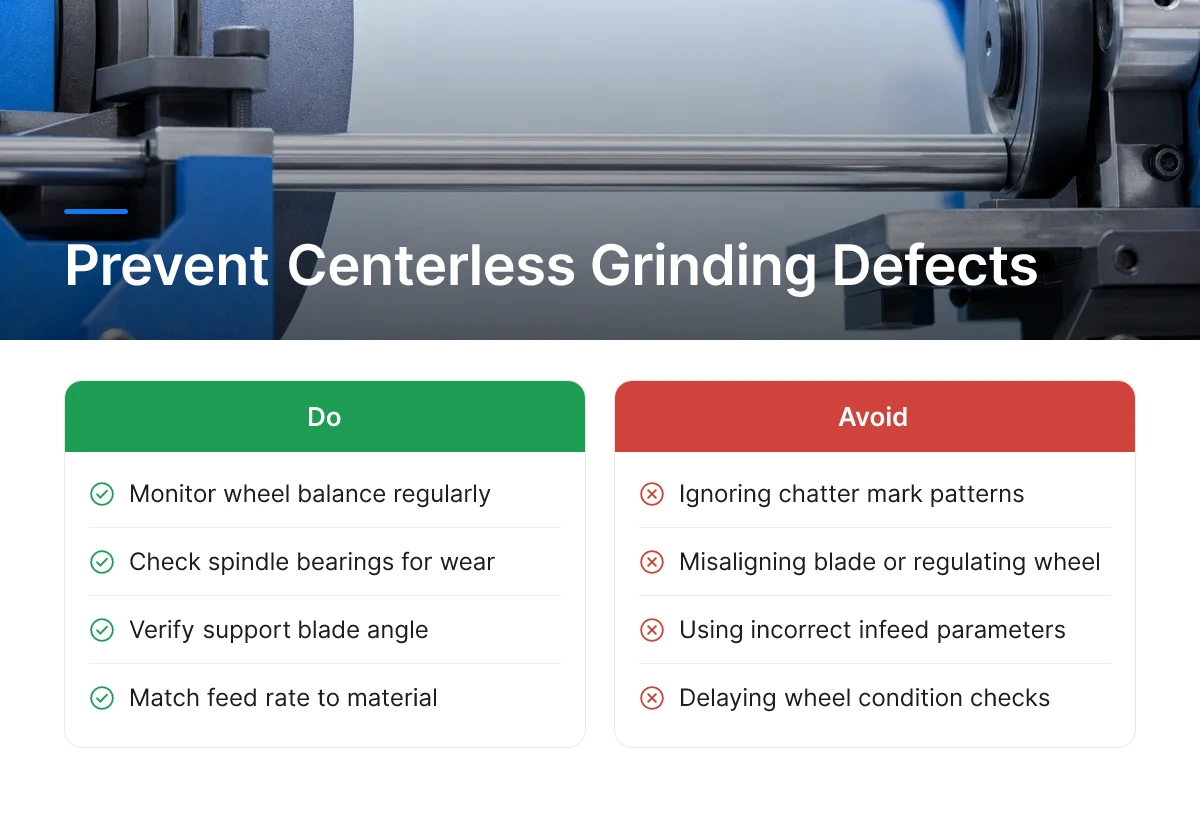 Prevent Centerless Grinding Defects