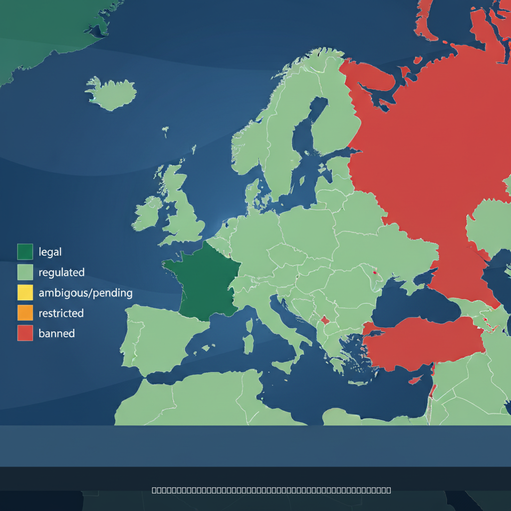 Kaart nicotinezakjes legaal Europa per land 2026