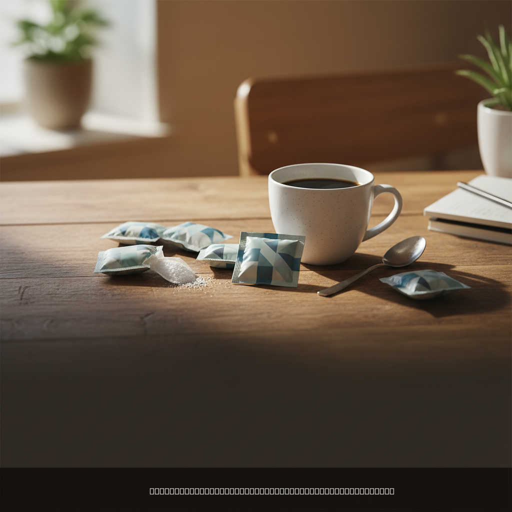 energiezakjes versus koffie vergelijking op een bureau