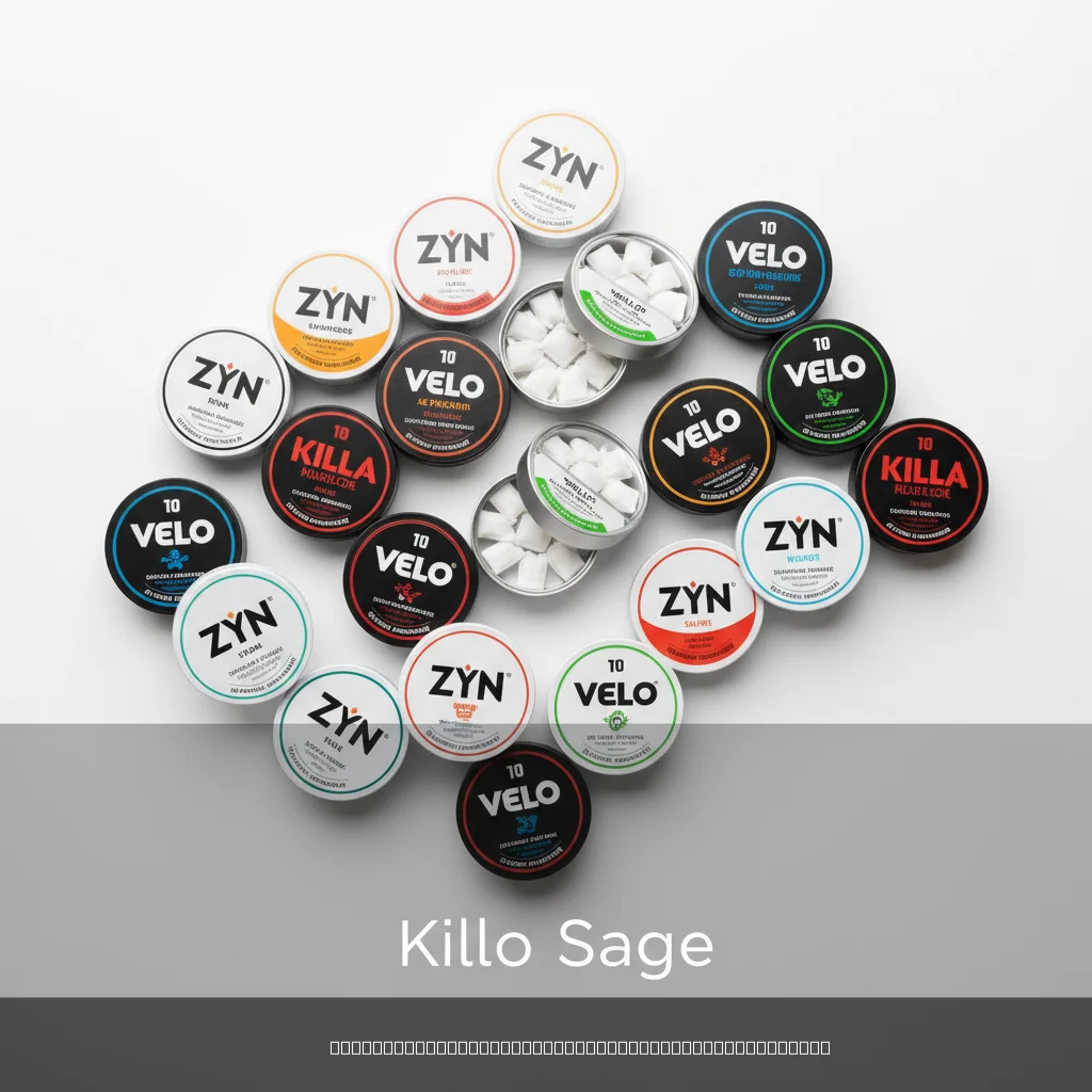 Verschillende merken nicotinezakjes kopen online, waaronder ZYN, VELO en Killa