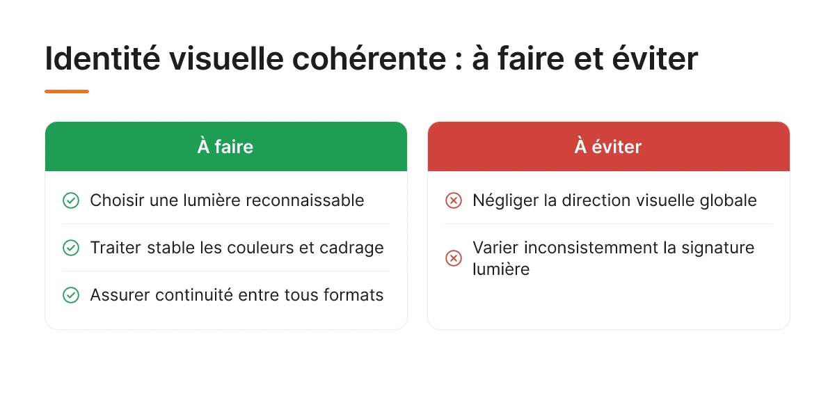 Identité visuelle cohérente : à faire et éviter