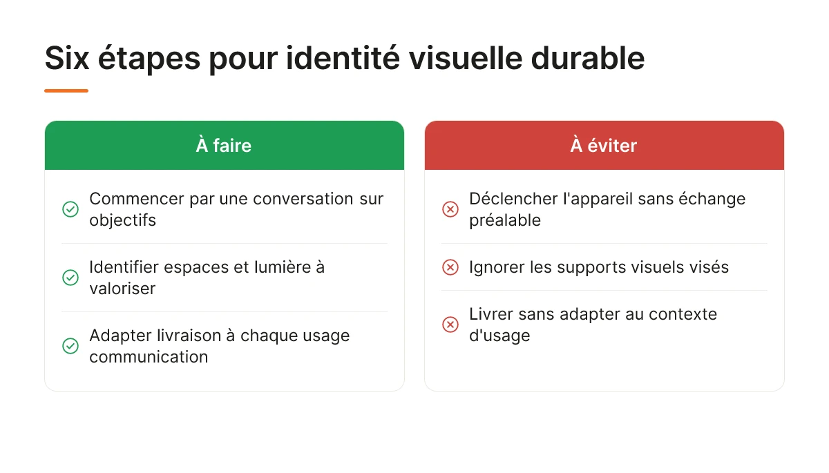 Six étapes pour identité visuelle durable