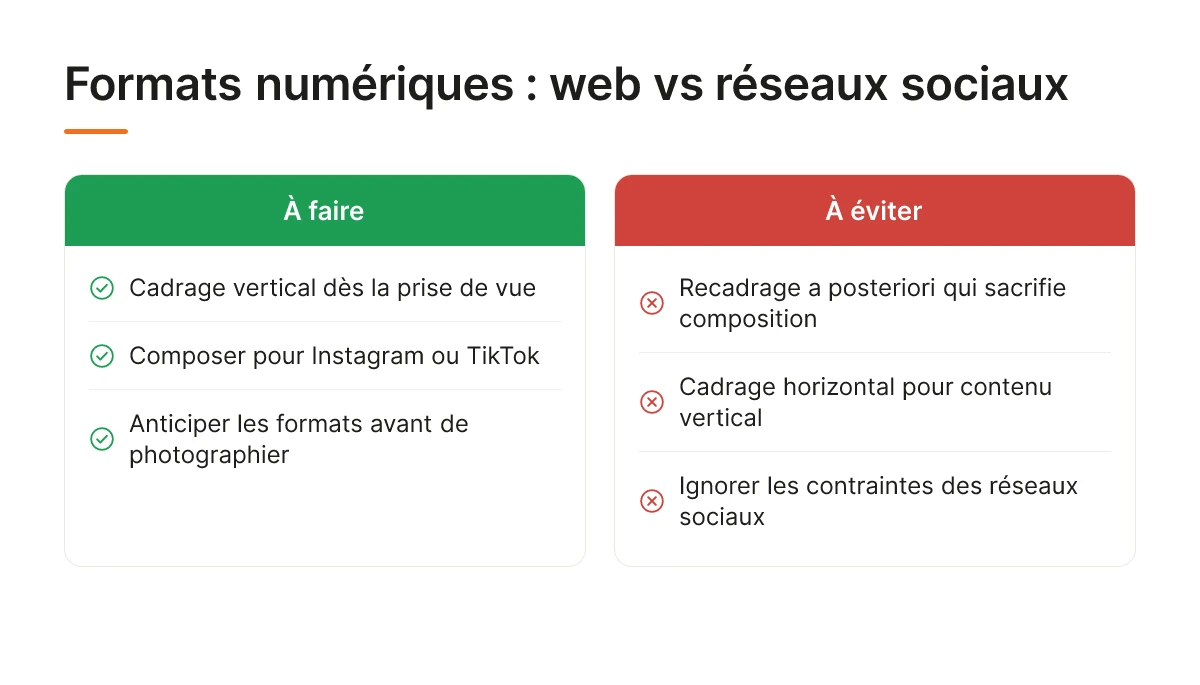 Formats numériques : web vs réseaux sociaux