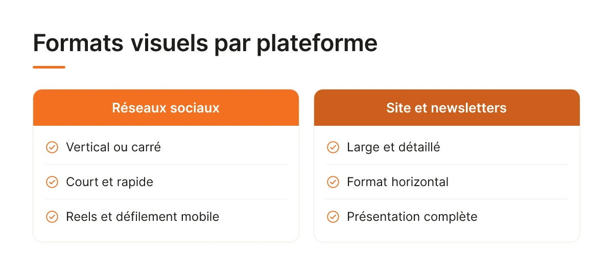 Formats visuels par plateforme