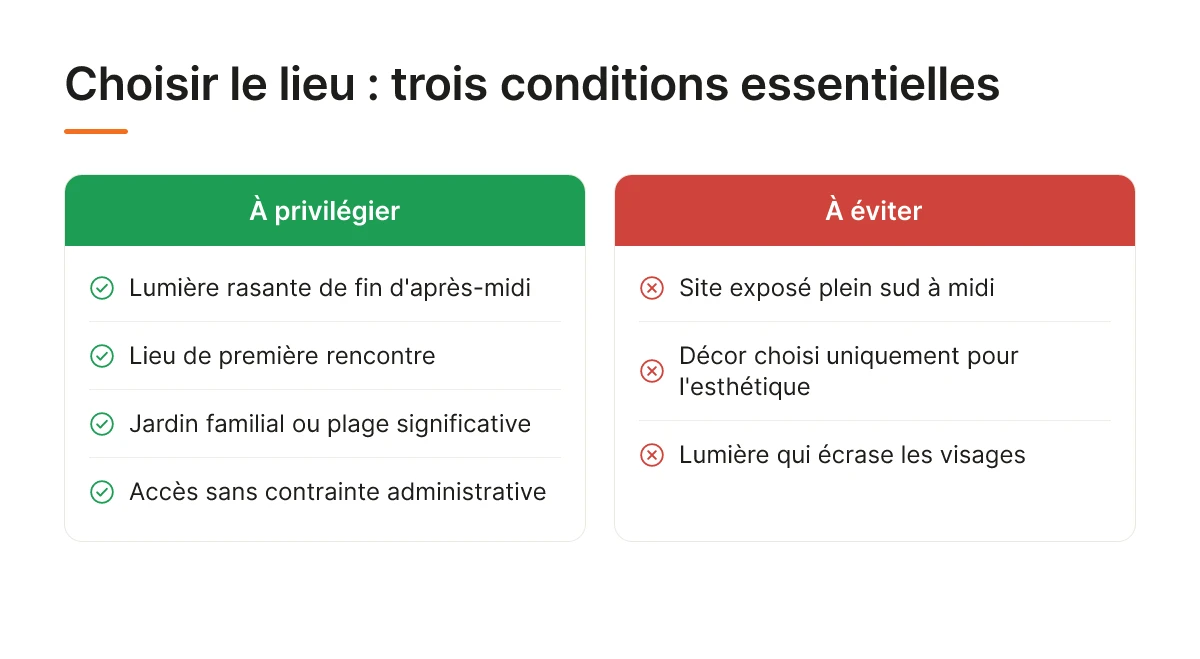 Choisir le lieu : trois conditions essentielles