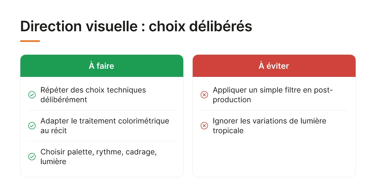 Direction visuelle : choix délibérés