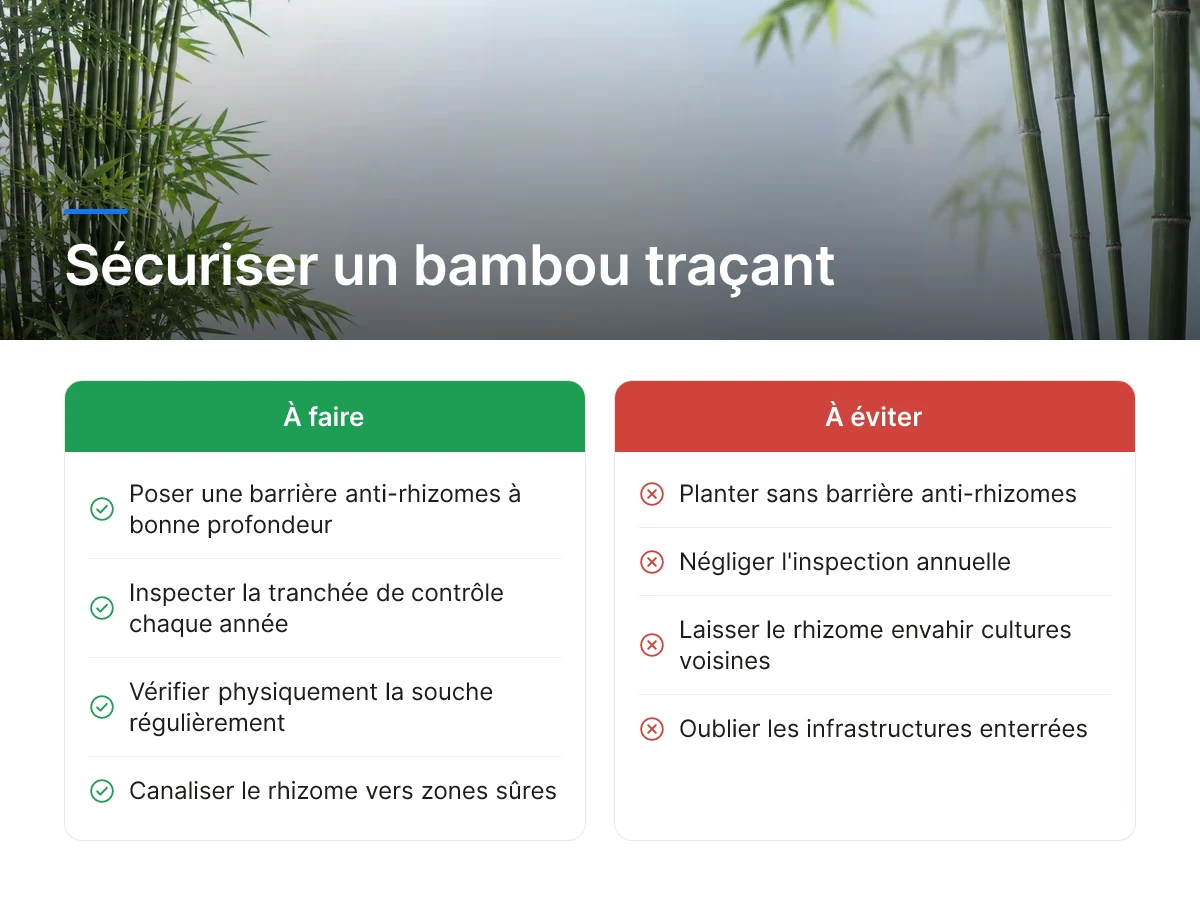 Sécuriser un bambou traçant