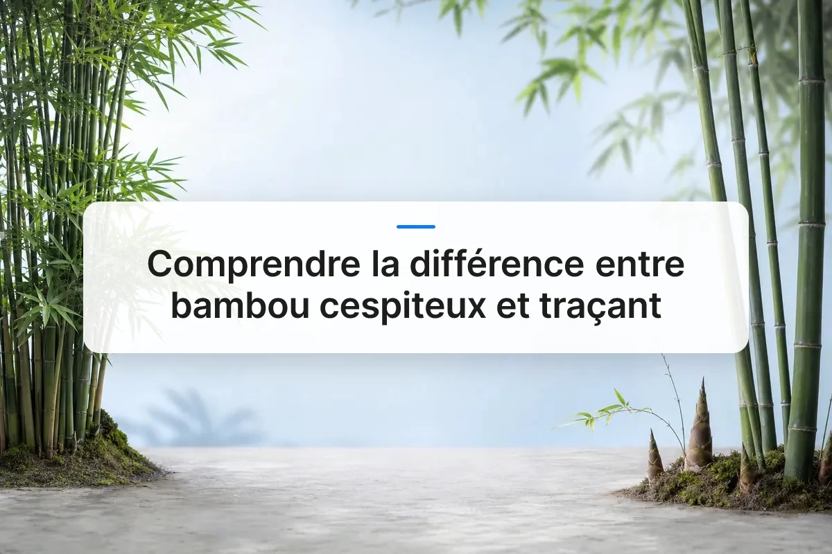 bambou cespiteux traçant différence overview