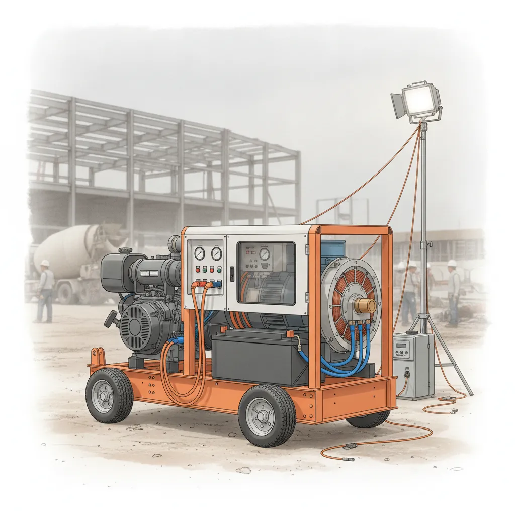 hybrid generator for construction example