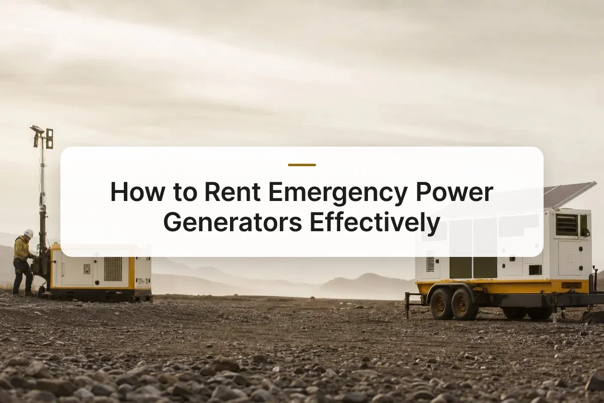 emergency power generator rental overview