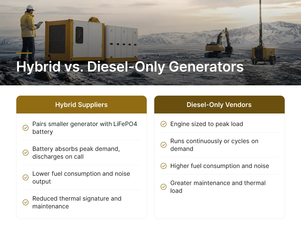 Hybrid vs. Diesel-Only Generators