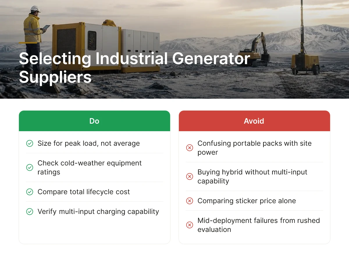 Selecting Industrial Generator Suppliers
