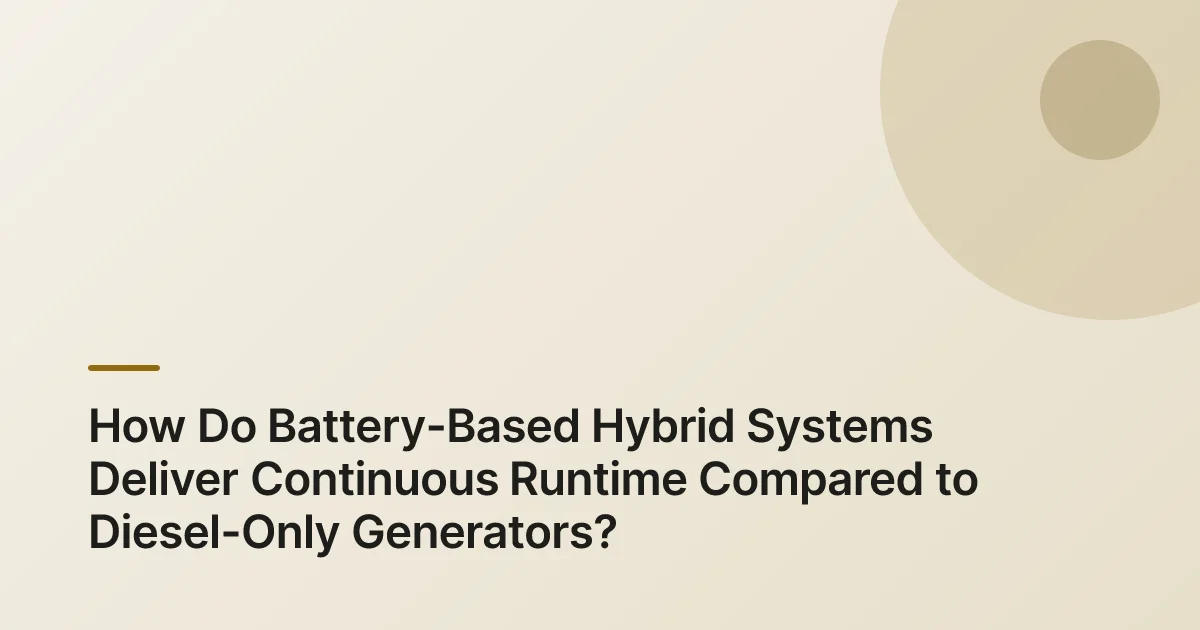 what is hybrid power system example