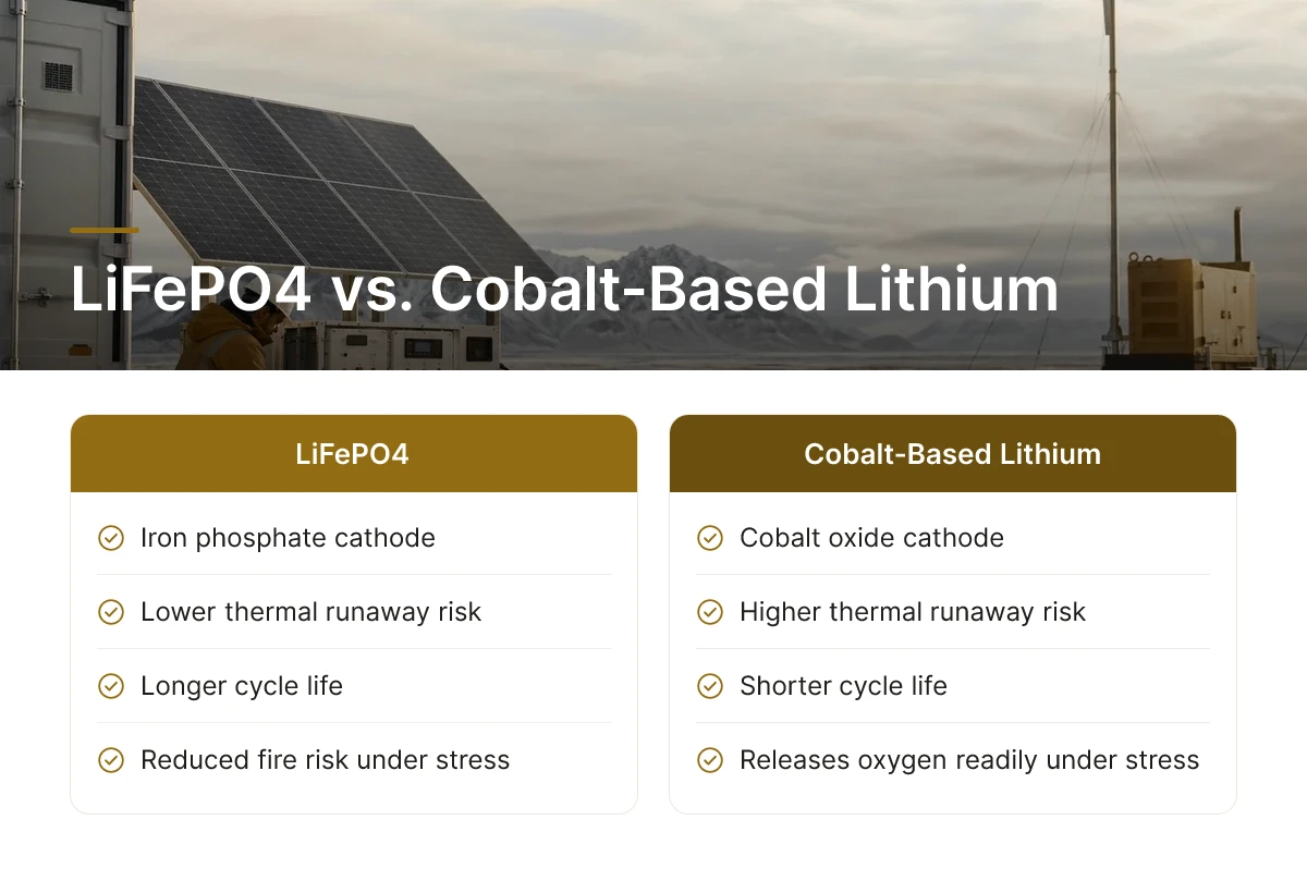 LiFePO4 vs. Cobalt-Based Lithium