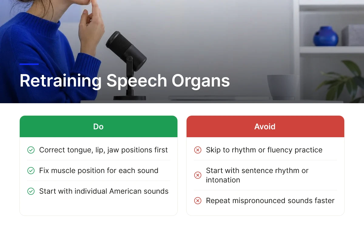 Retraining Speech Organs