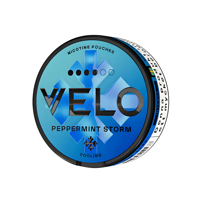VELO Peppermint Storm slim formaat nicotinezakjes, populaire smaak in slim formaat